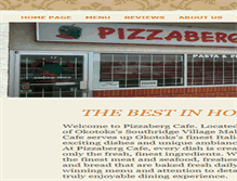 Tablet Screenshot of pizzabergcafe.com